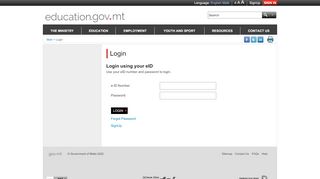 
                            12. Login - The Ministry for Education and Employment