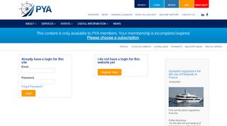 
                            1. Login - The Professional Yachting Association