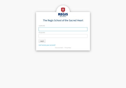 
                            9. Login - The Regis School of the Sacred Heart