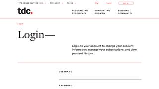 
                            7. Login - The Type Directors Club