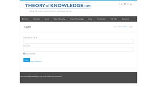 
                            4. Login - Theory of Knowledge.net