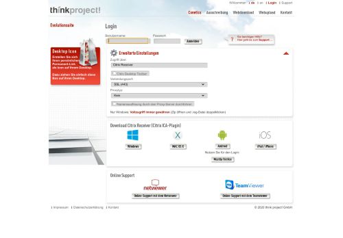 
                            3. Login | think project! GmbH - Conetics