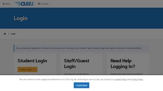 
                            5. Login | This is CUSU | Coventry University Students' Union