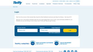 
                            10. Login - Thrifty Car Rental