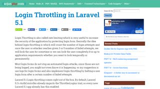 
                            13. Login Throttling in Laravel 5.1 - Arjun