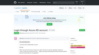 
                            13. Login through Azure AD account. · Issue #1342 · cypress-io/cypress ...