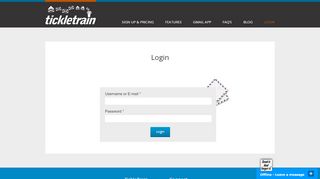 
                            13. Login | TickleTrain