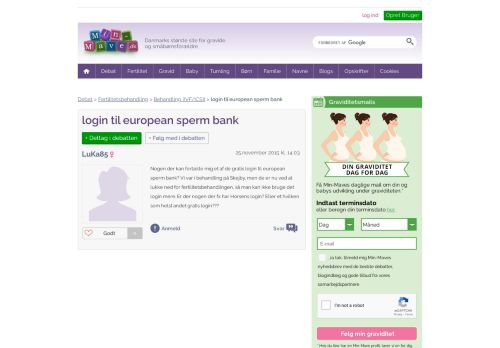 
                            8. login til european sperm bank | Min-Mave.dk