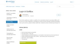 
                            5. Login til GolfBox – GolfBox Support og salg