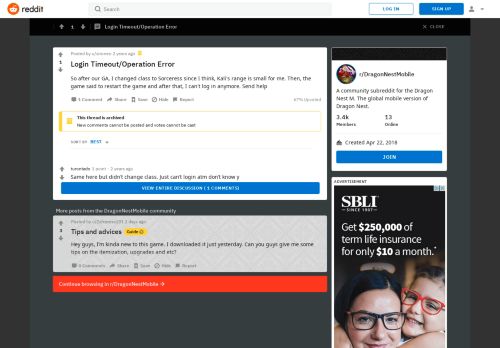 
                            1. Login Timeout/Operation Error : DragonNestMobile - Reddit