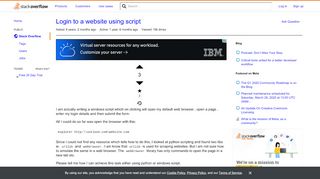 
                            1. Login to a website using script - Stack Overflow