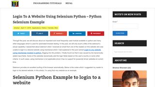 
                            7. Login To A Website Using Selenium Python - Python Selenium ...