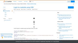 
                            3. Login to a website using VB6 - Stack Overflow