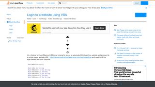 
                            1. Login to a website using VBA - Stack Overflow