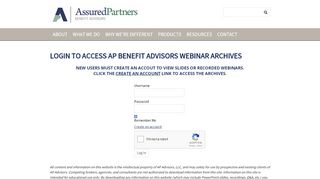 
                            4. Login to access AP Benefit Advisors Webinar Archives - Employee ...