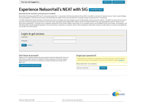 
                            13. Login to access: sig - NelsonHall