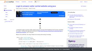 
                            7. Login to amazon seller central website using java - Stack Overflow