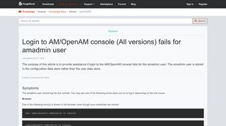 
                            5. Login to AM/OpenAM console (All versions) fails for amadmin user ...