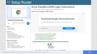 
                            1. Login to Arcor EasyBox-A300 Router - SetupRouter