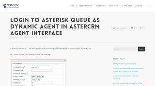 
                            10. Login to asterisk queue as dynamic agent in astercrm agent interface ...