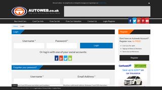 
                            1. Login to Autoweb Account - Autoweb Cheap Used Cars UK