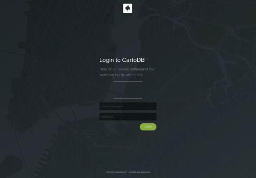 
                            2. Login to CartoDB