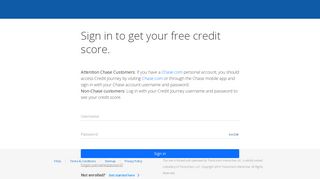 
                            5. Login to Check Your Free Credit Score | Credit Journey | Chase.com