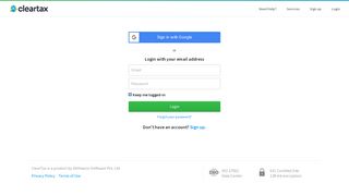
                            12. Login to ClearTax.IN to e-File | Login here for incometaxindia efiling