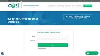 
                            4. Login to Complete Debt Analysis | CESI