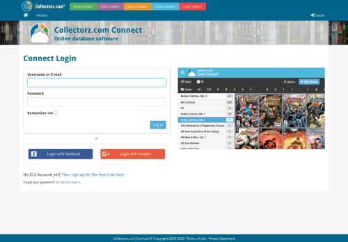 
                            4. Login to Connect - Collectorz Connect