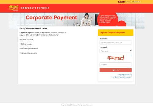 
                            8. Login to Corporate Payment - Indosat Ooredoo