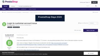 
                            7. Login to customer account issue - General topics - PrestaShop