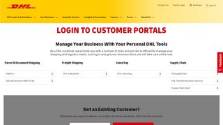 
                            9. Login to Customer Portals and Tools | DHL | Australia