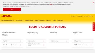 
                            4. Login to Customer Portals and Tools | DHL | India