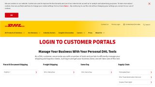 
                            3. Login to Customer Portals and Tools | DHL | United Arab Emirates