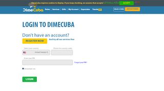 
                            8. Login to DimeCuba