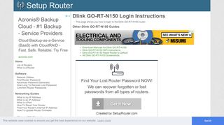 
                            2. Login to Dlink GO-RT-N150 Router - SetupRouter