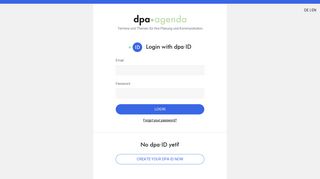 
                            8. Login to dpa-Agenda with your dpa·ID