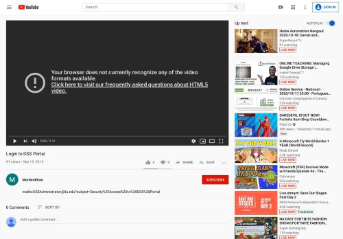 
                            4. Login to DSS Portal - YouTube