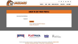 
                            9. Login to edit your Profile | Governors State University Athletics