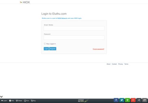 
                            1. Login to Eluthu.com - Login to Hiox.com