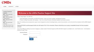 
                            3. Login to eMDs Practice Support - eMDs Practice Support