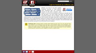 
                            6. Login to Facebook as a different user - Login Tips