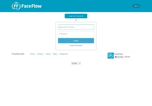 
                            1. Login to FaceFlow