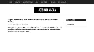 
                            6. Login to Federal Fire Service Portal- FFS Recruitment 2018