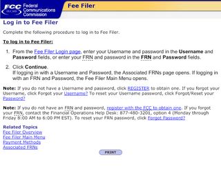 
                            11. Login to Fee Filer - Federal Communications Commission