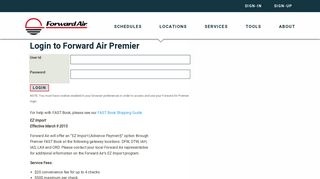 
                            11. Login to Forward Air Premier