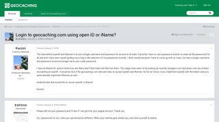 
                            11. Login to geocaching.com using open ID or iName? - Website ...