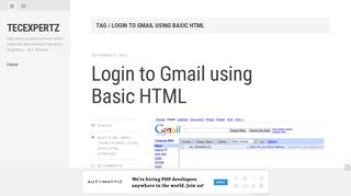 
                            2. Login to Gmail using Basic HTML | Tecexpertz