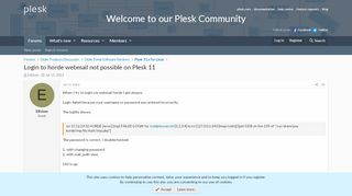 
                            8. Login to horde webmail not possible on Plesk 11 | Plesk Forum